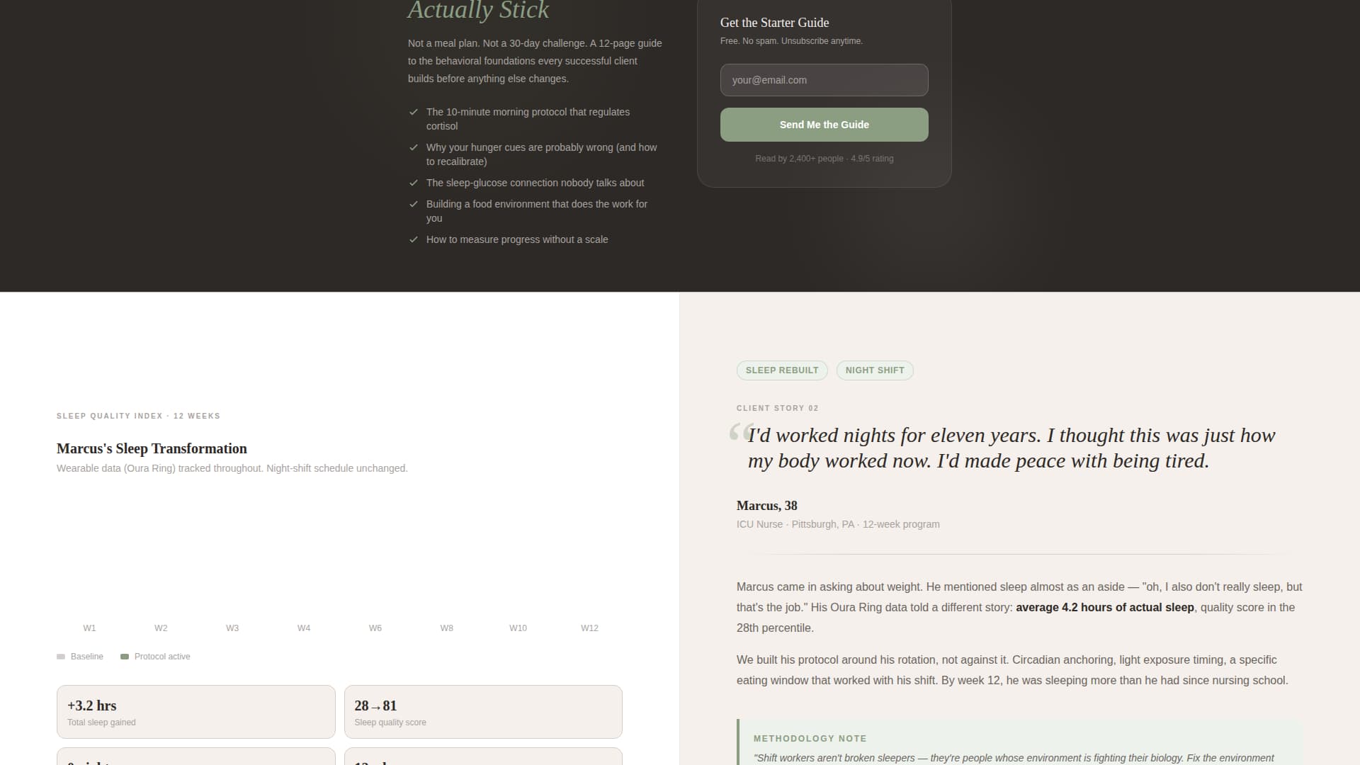 Vetted - Trusted Healthcoach Landing Page Template