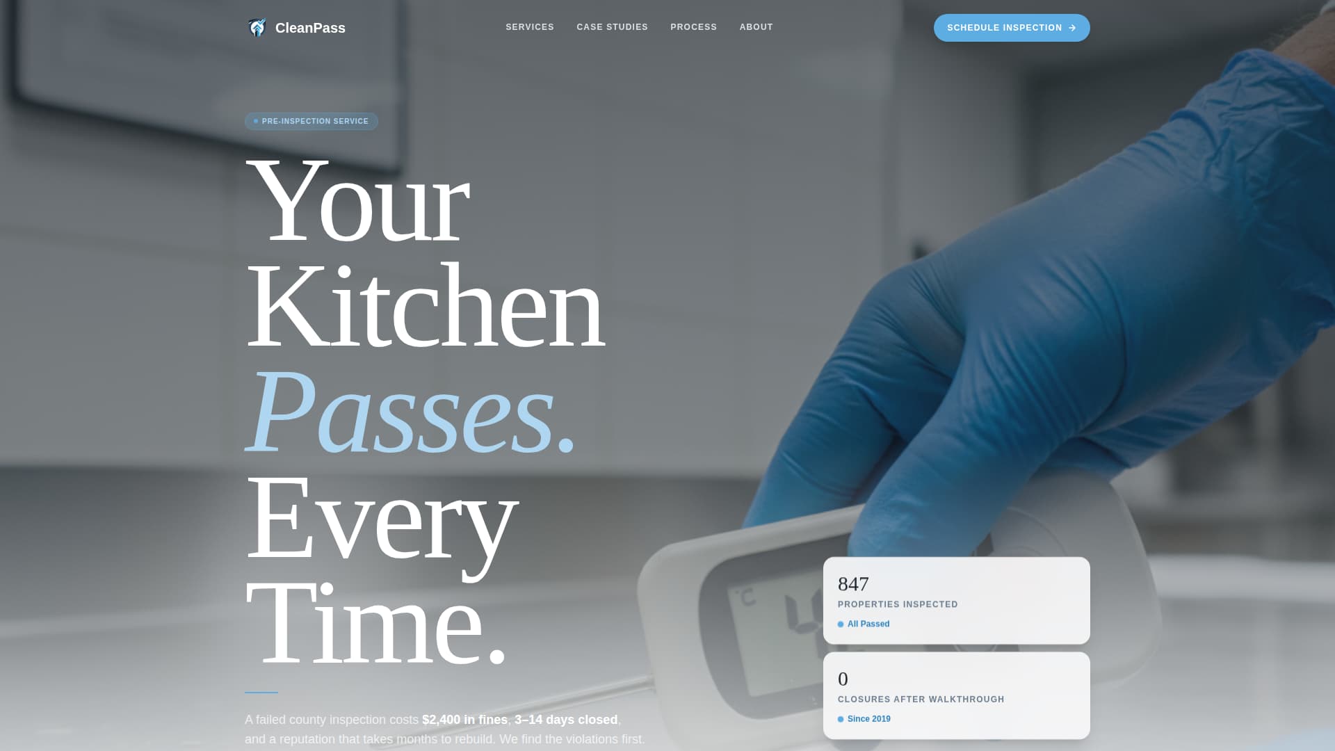 Inspect - Authoritative Compliance Landing Page Template