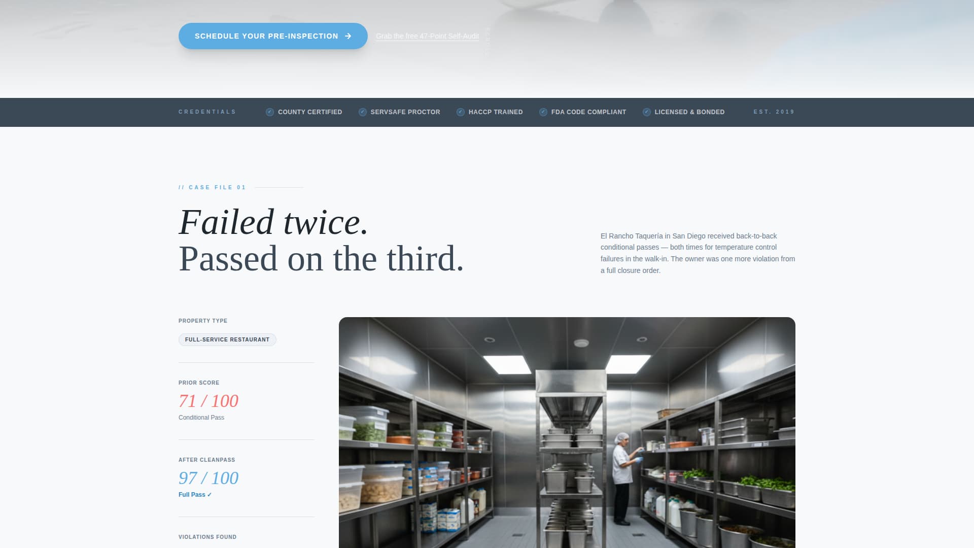 Inspect - Authoritative Compliance Landing Page Template