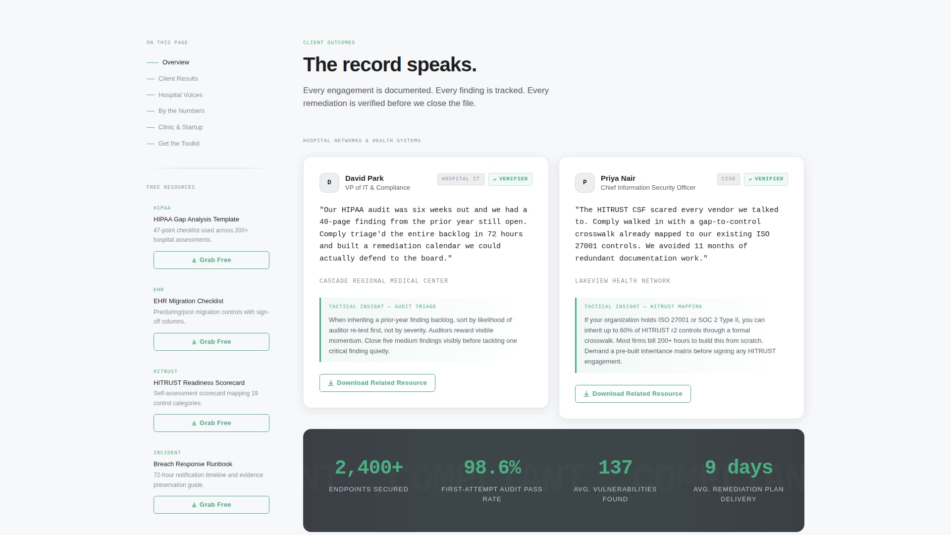 Healthcare Consulting Reviews Website Template