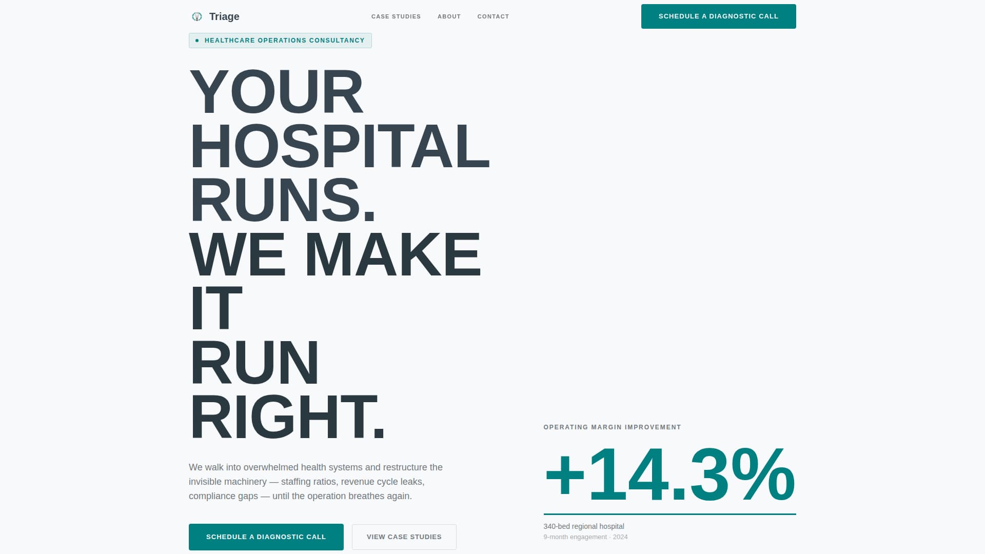 Triage - Precision Healthcare Landing Page Template