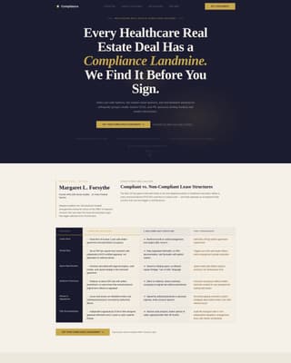 Compliance - Authoritative Healthcarerealestate Landing Page Template