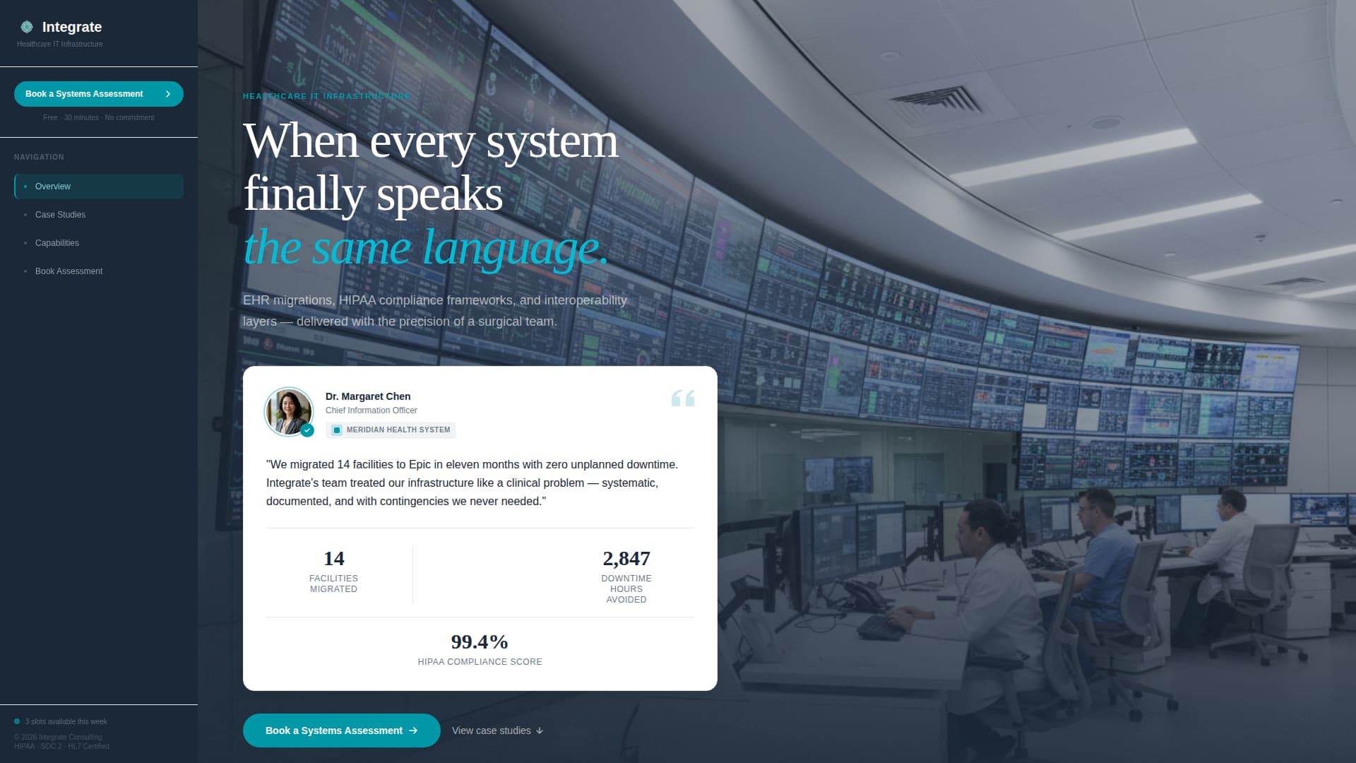 Healthcare Consulting Booking Website Template