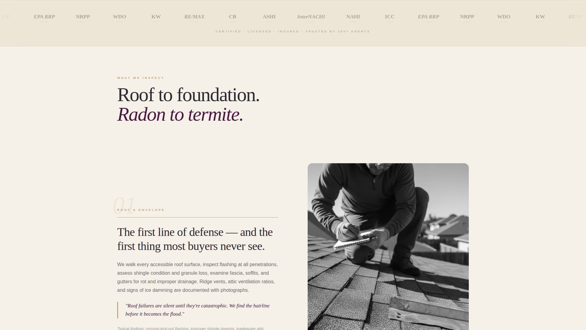 Inspect - Authoritative Homeinspector Landing Page Template