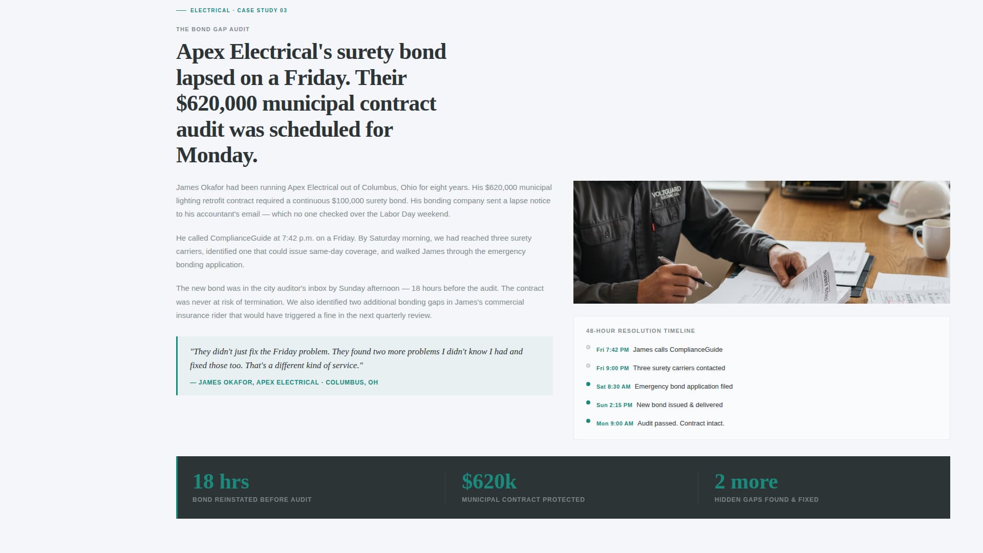 Comply — Insured Legal Compliance Landing Page Template