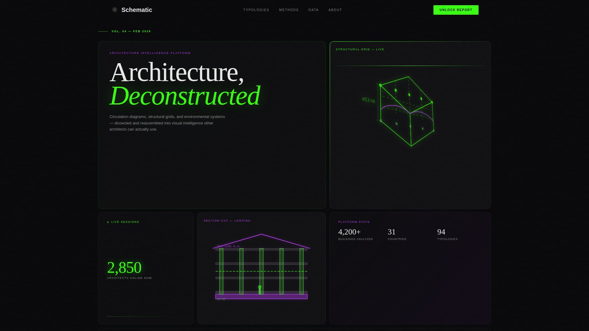 Schematic - Dynamic Architecture Landing Page Template