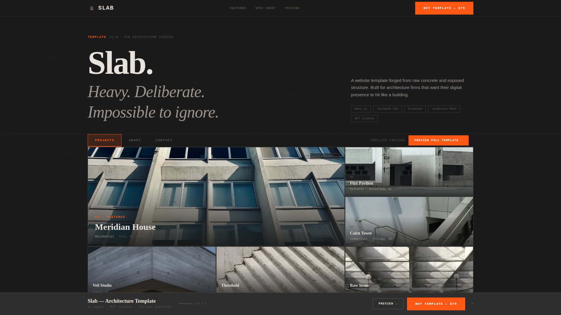 Architecture Digital Presence Portfolio Website Template