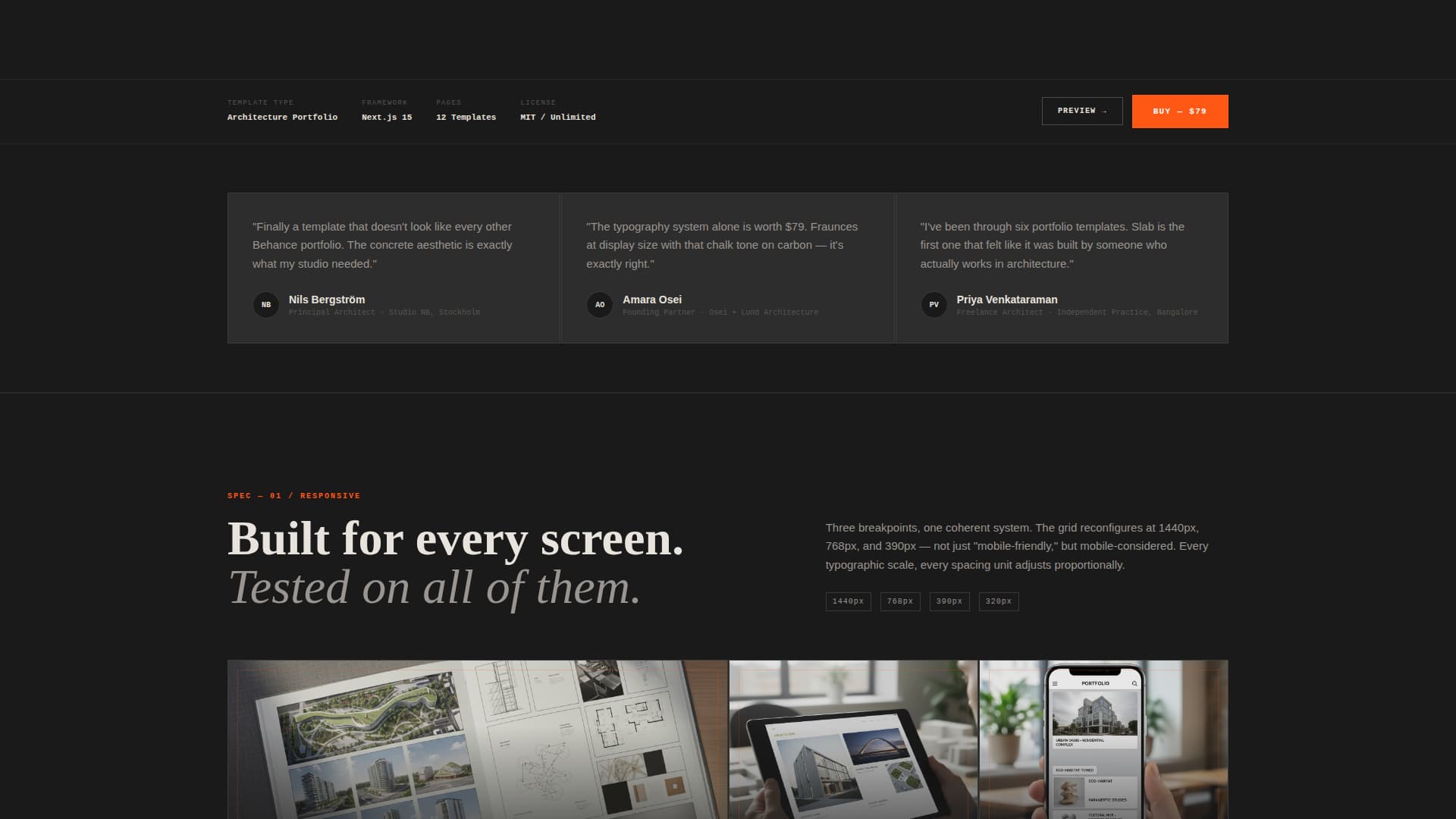 Architecture Digital Presence Portfolio Website Template