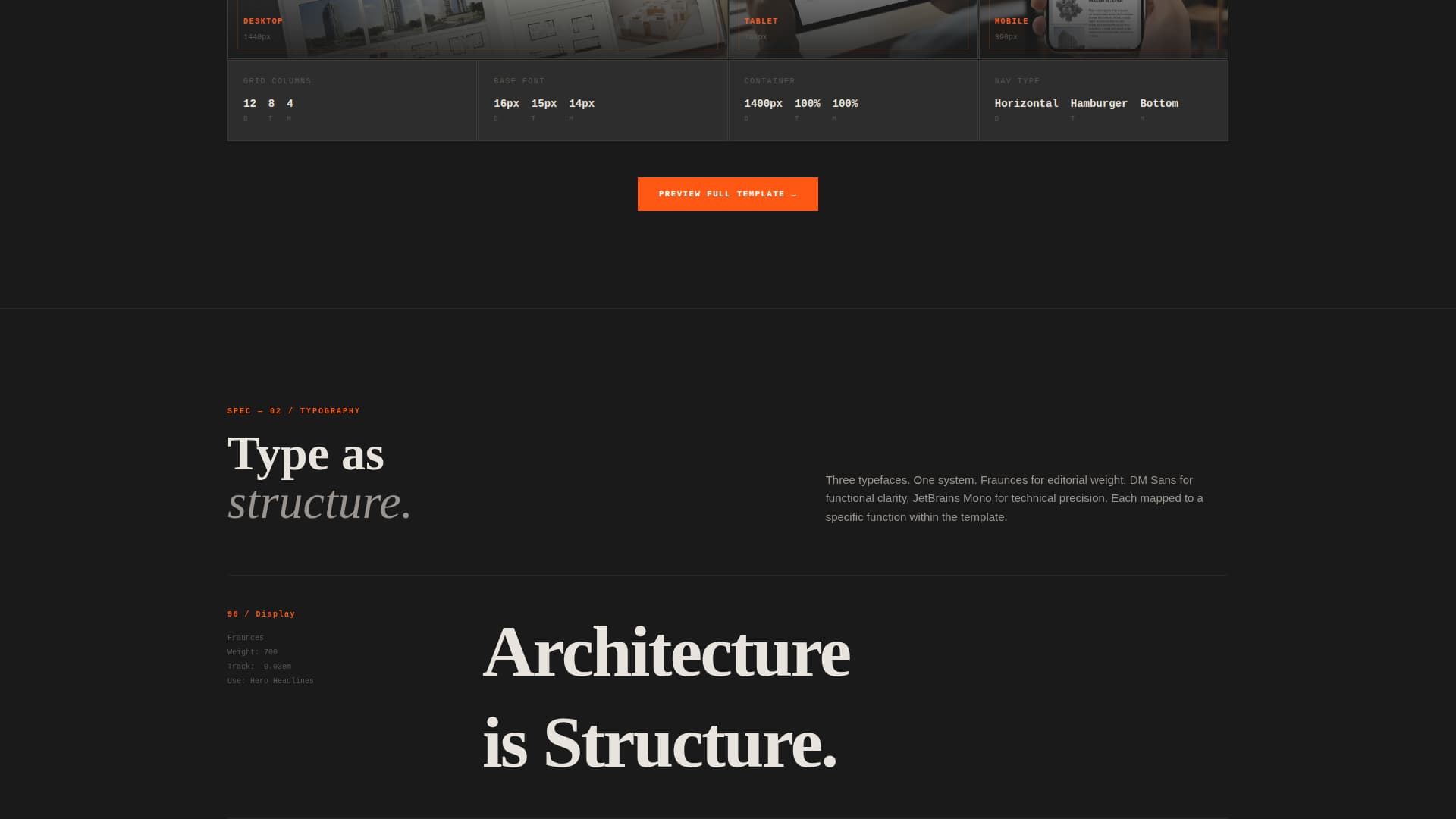 Architecture Digital Presence Portfolio Website Template