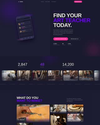 Atelier - Electric Art Directory Landing Page Template