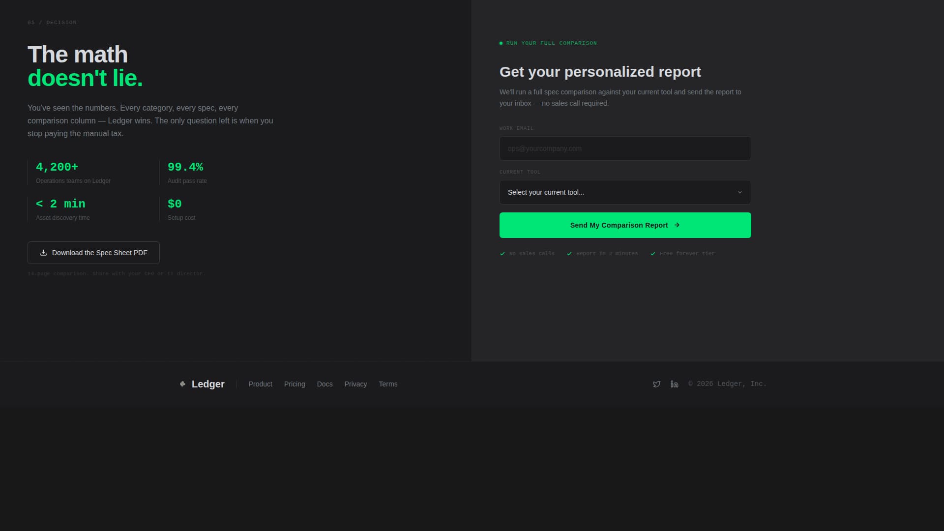 Ledger - Powerful Asset Management Landing Page Template