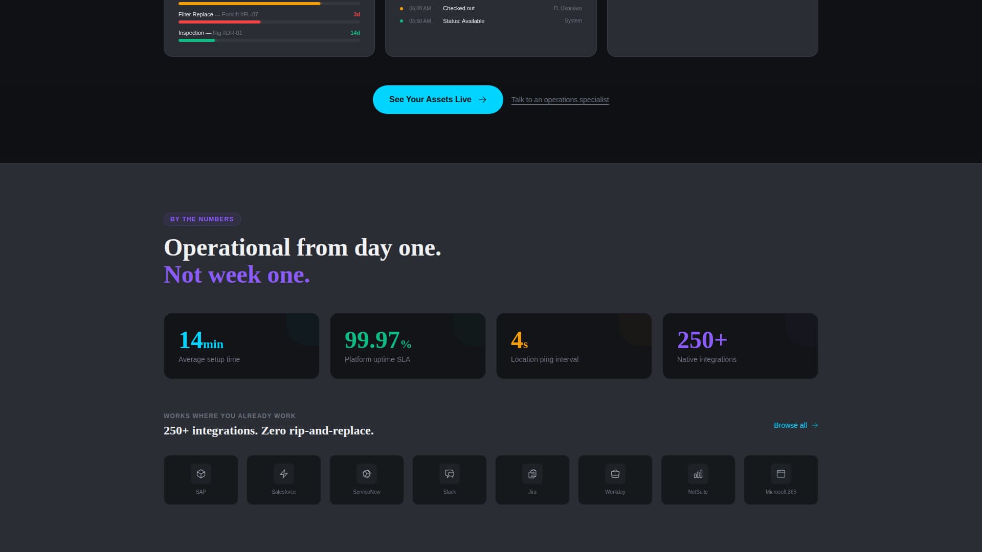 Track - Powerful Asset Tracking Landing Page Template