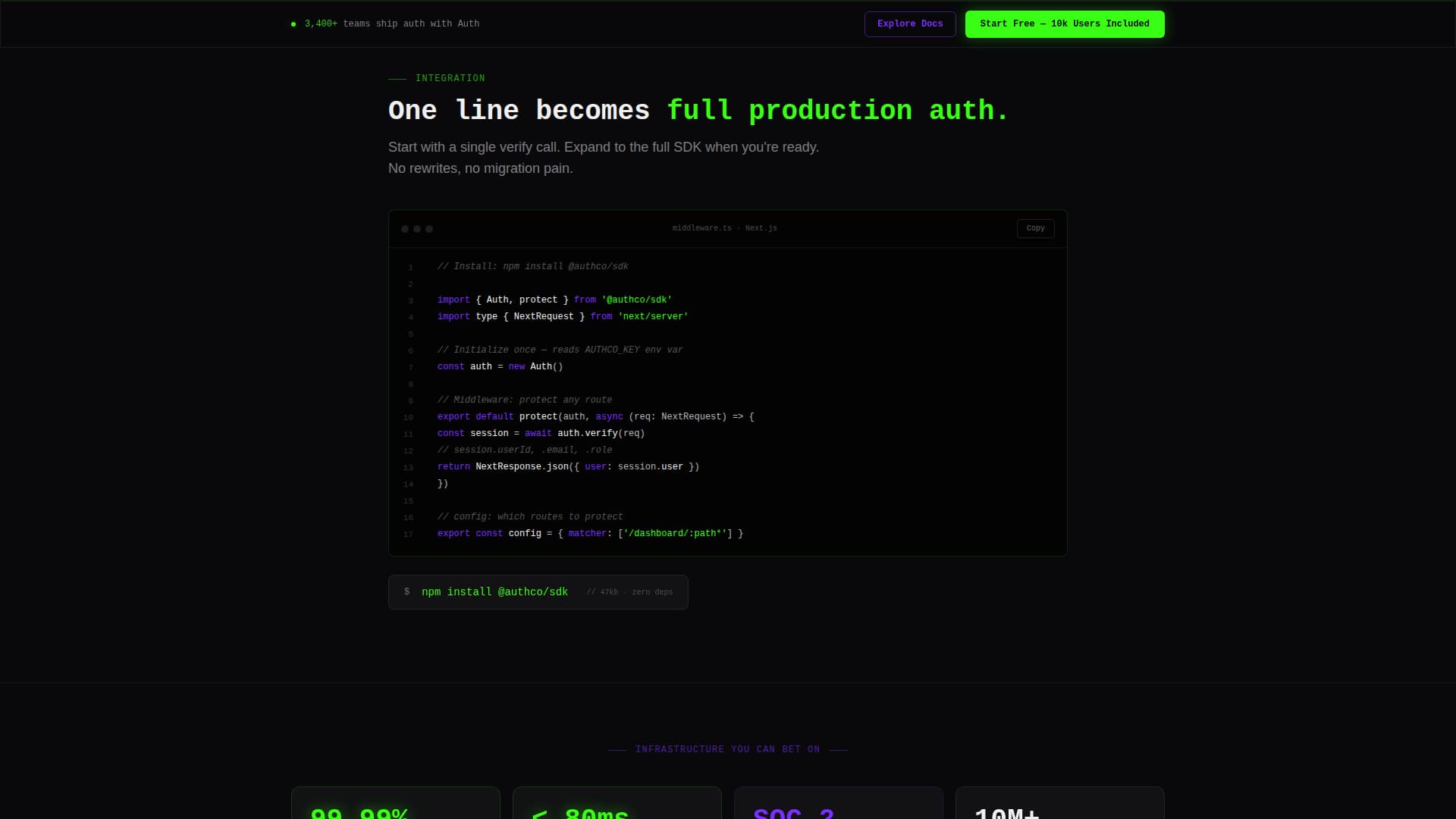 Lockless - Rapid Auth-as-a-Service Landing Page Template