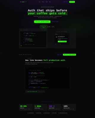Lockless - Rapid Auth-as-a-Service Landing Page Template