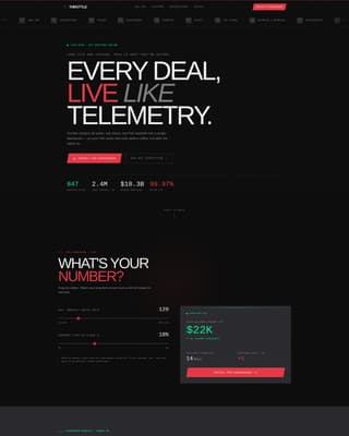 Throttle - High-Performance Dealer Analytics Landing Page Template