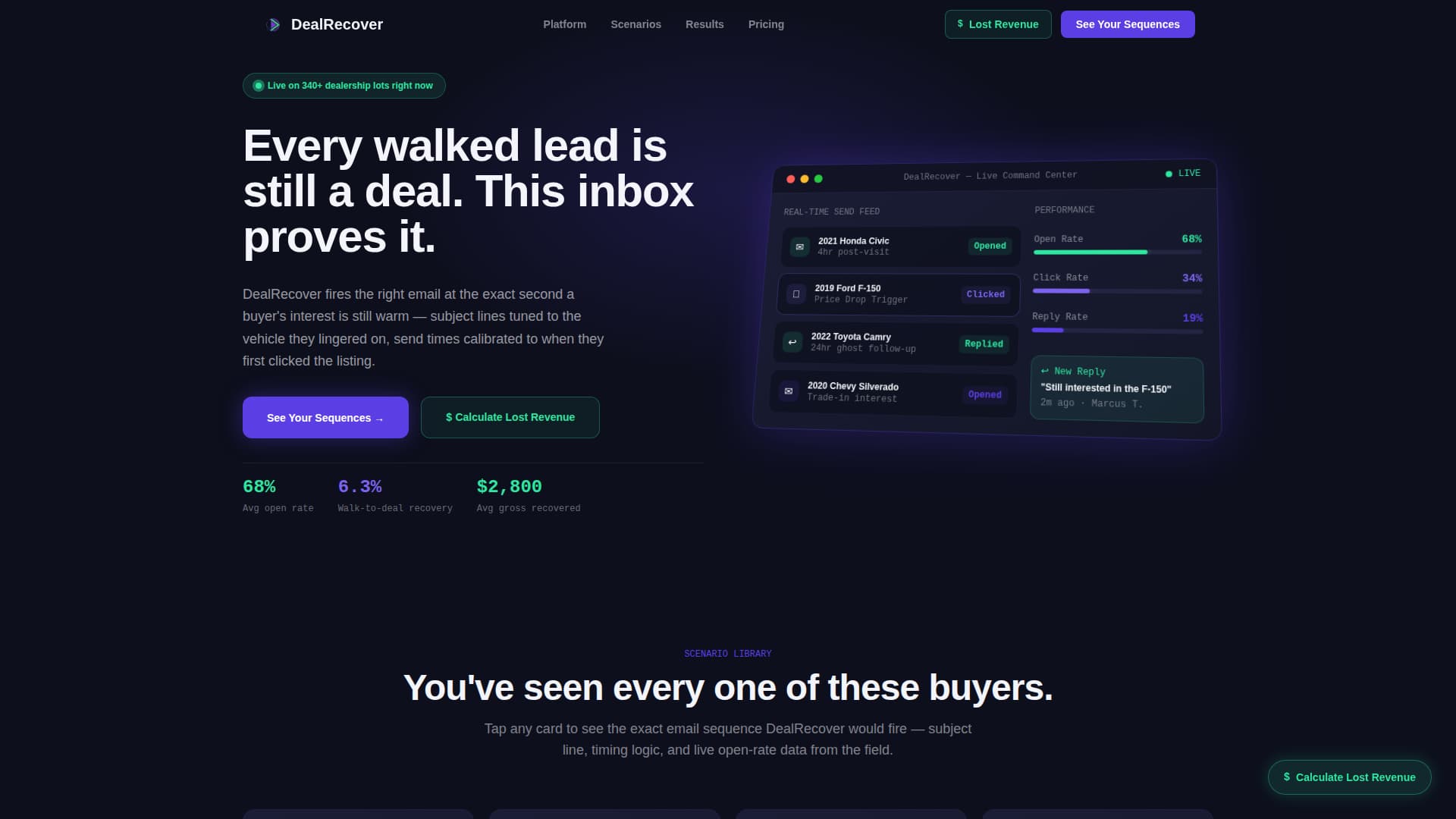 Followup - High-Converting Dealer Landing Page Template