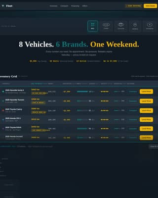 Fleet - Powerful Autodealer Landing Page Template