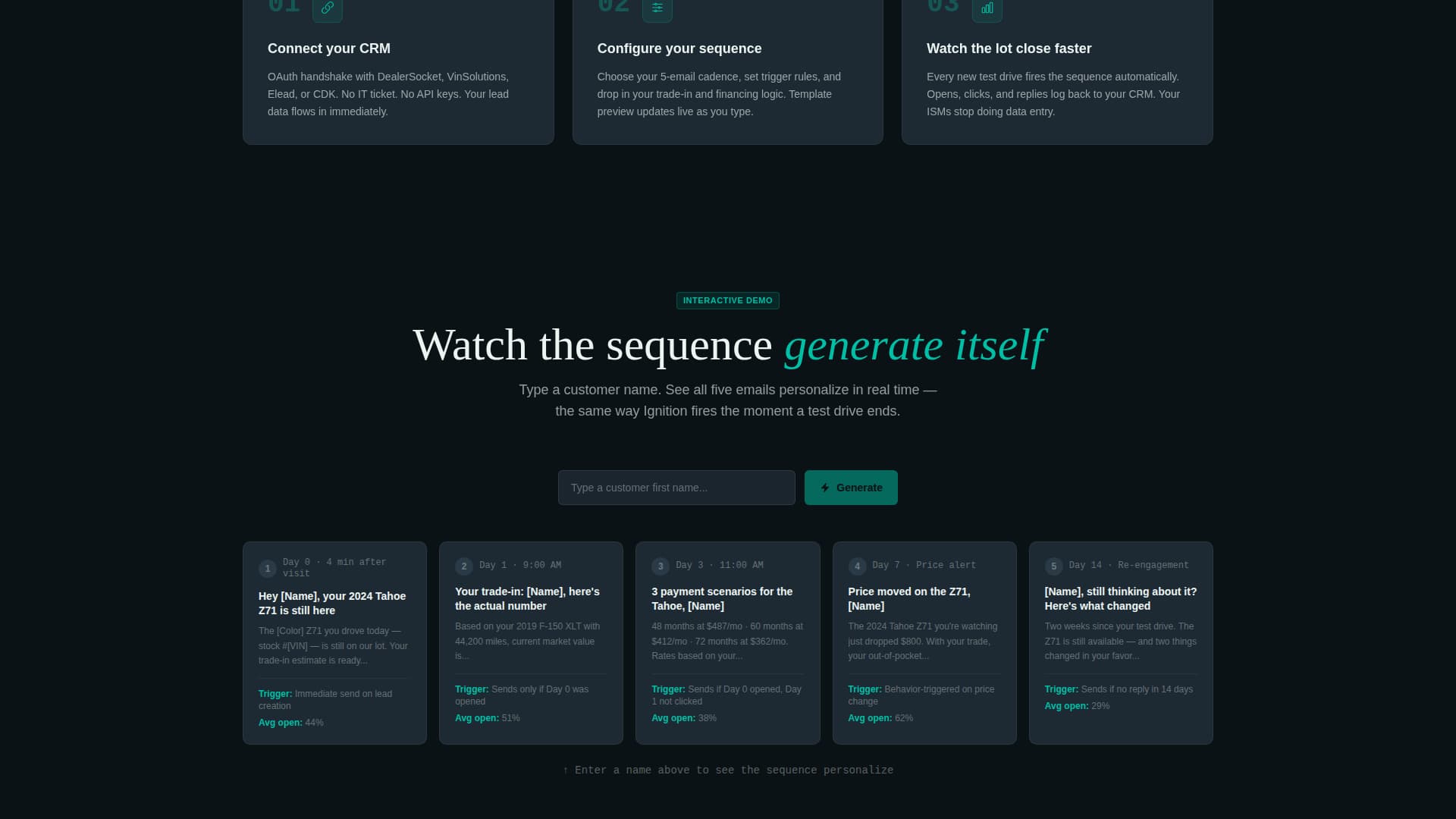 Ignition - High-Converting Dealership Landing Page Template