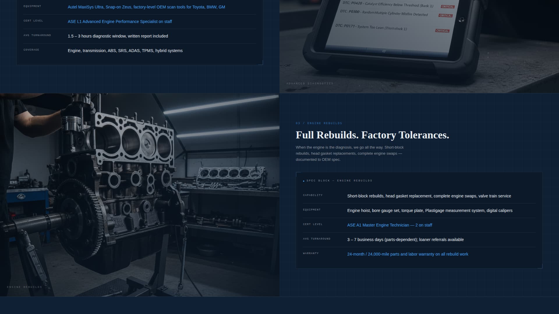 Torque - Precision Autorepair Landing Page Template