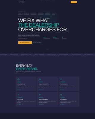 Torque - Bold Autorepair Landing Page Template