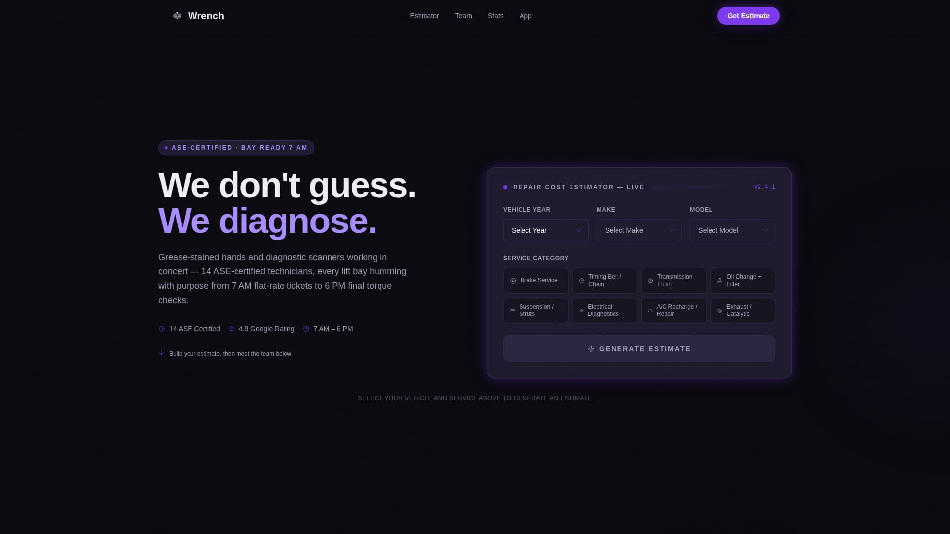 Wrench - Powerful Autorepair Landing Page Template