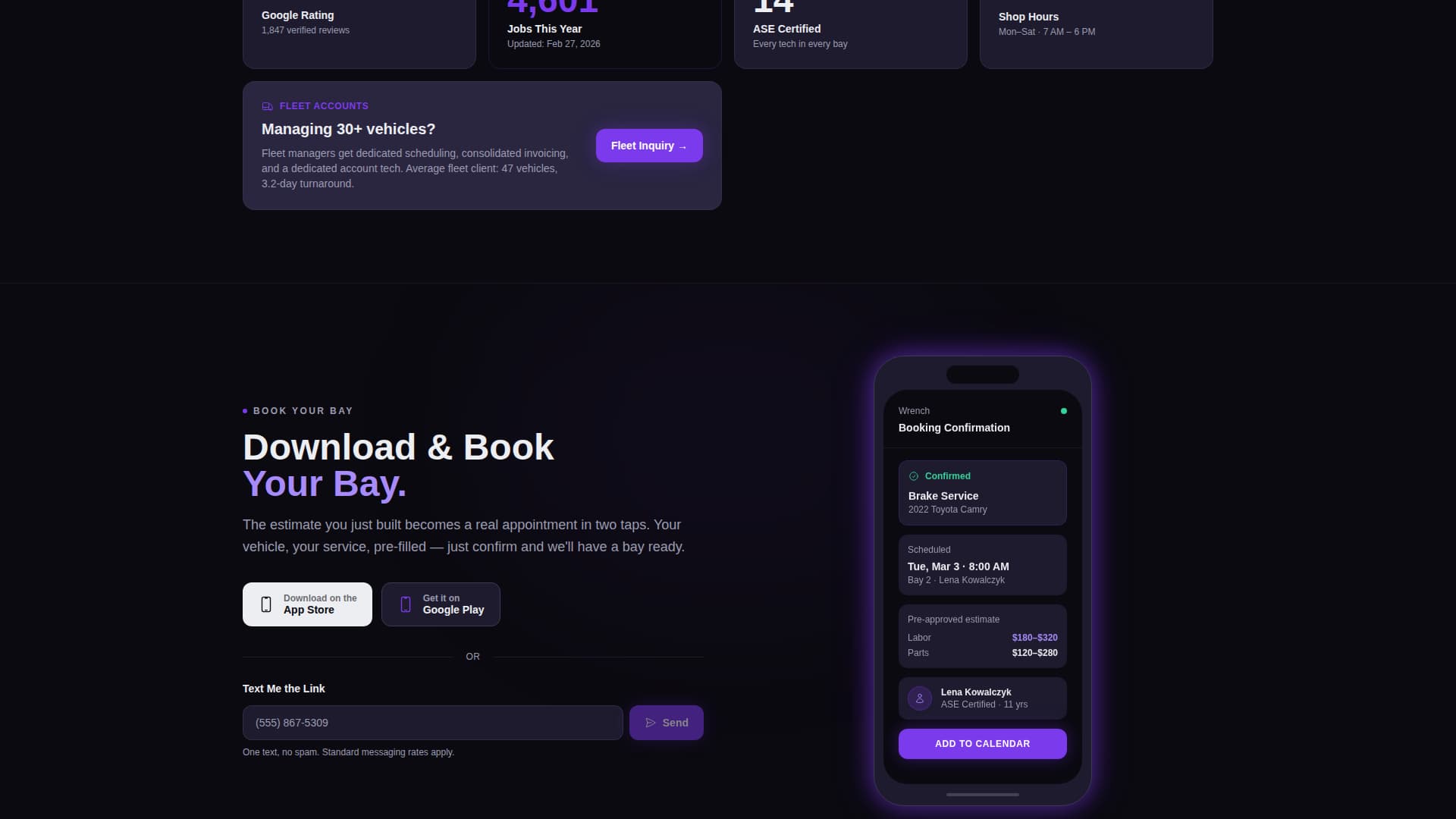 Wrench - Powerful Autorepair Landing Page Template