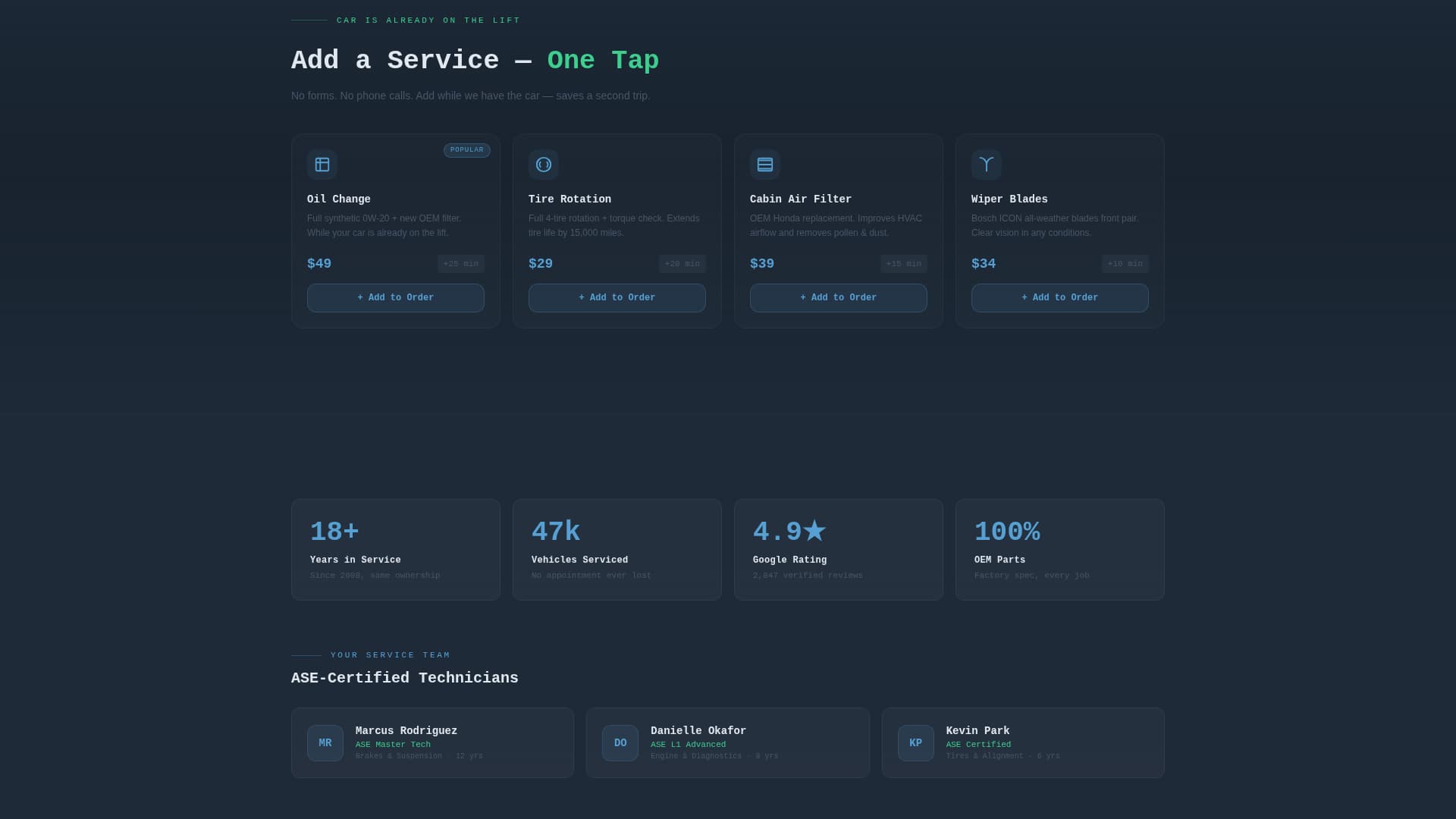 Auto Repair Shop Advanced Booking Website Template