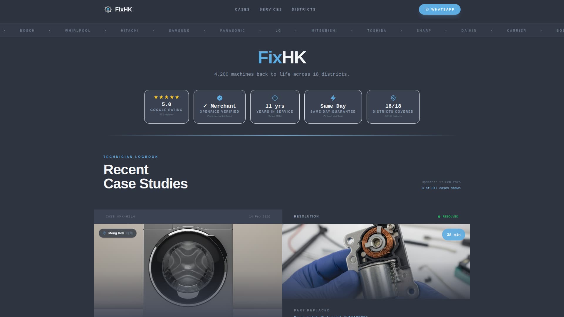 Fixhk - Rapid Appliance Landing Page Template