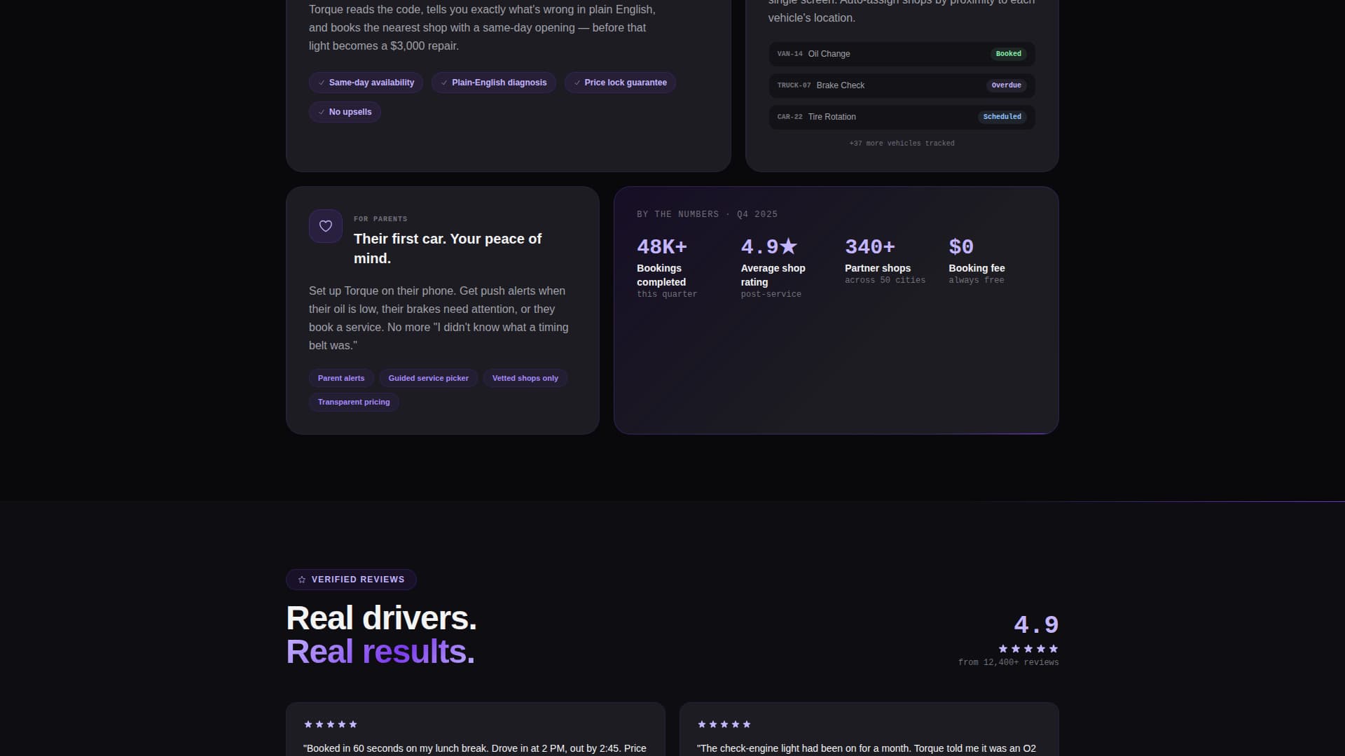 Torque - Instant Autoservice Landing Page Template