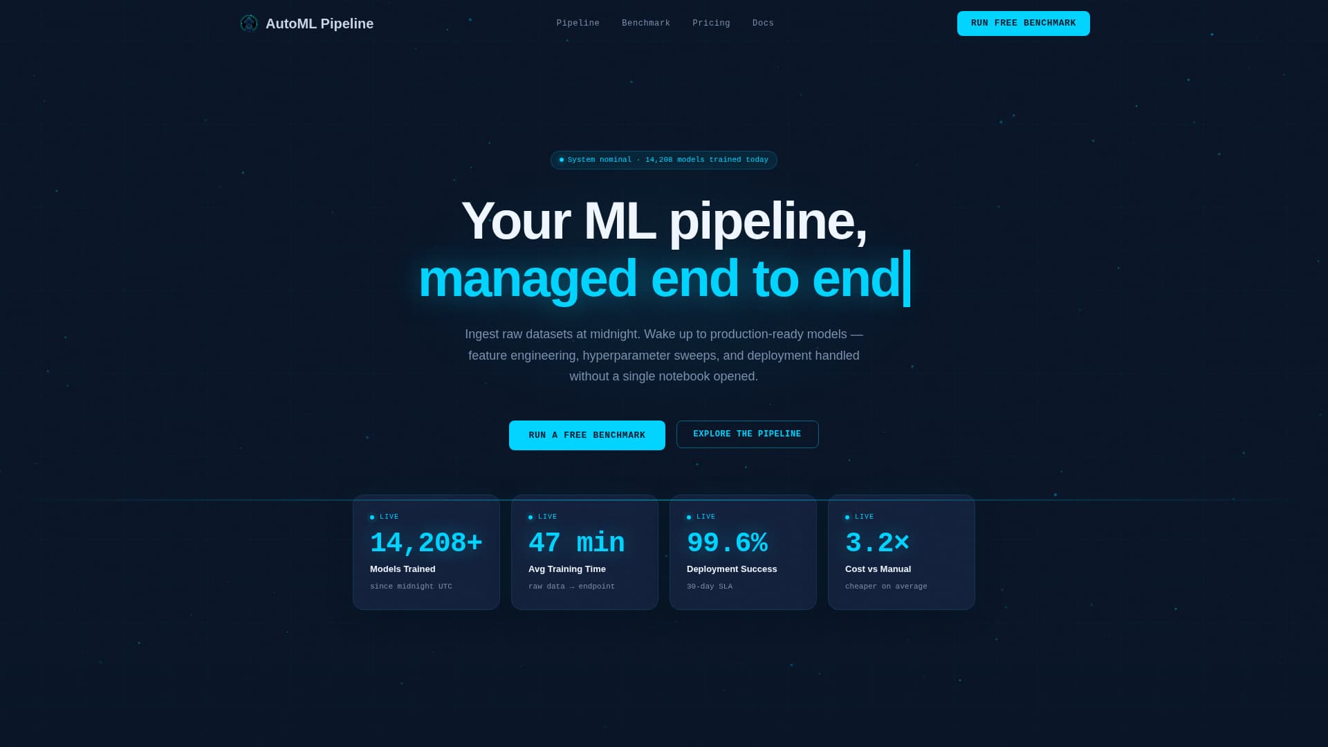 AutoML - Powerful Pipeline Landing Page Template