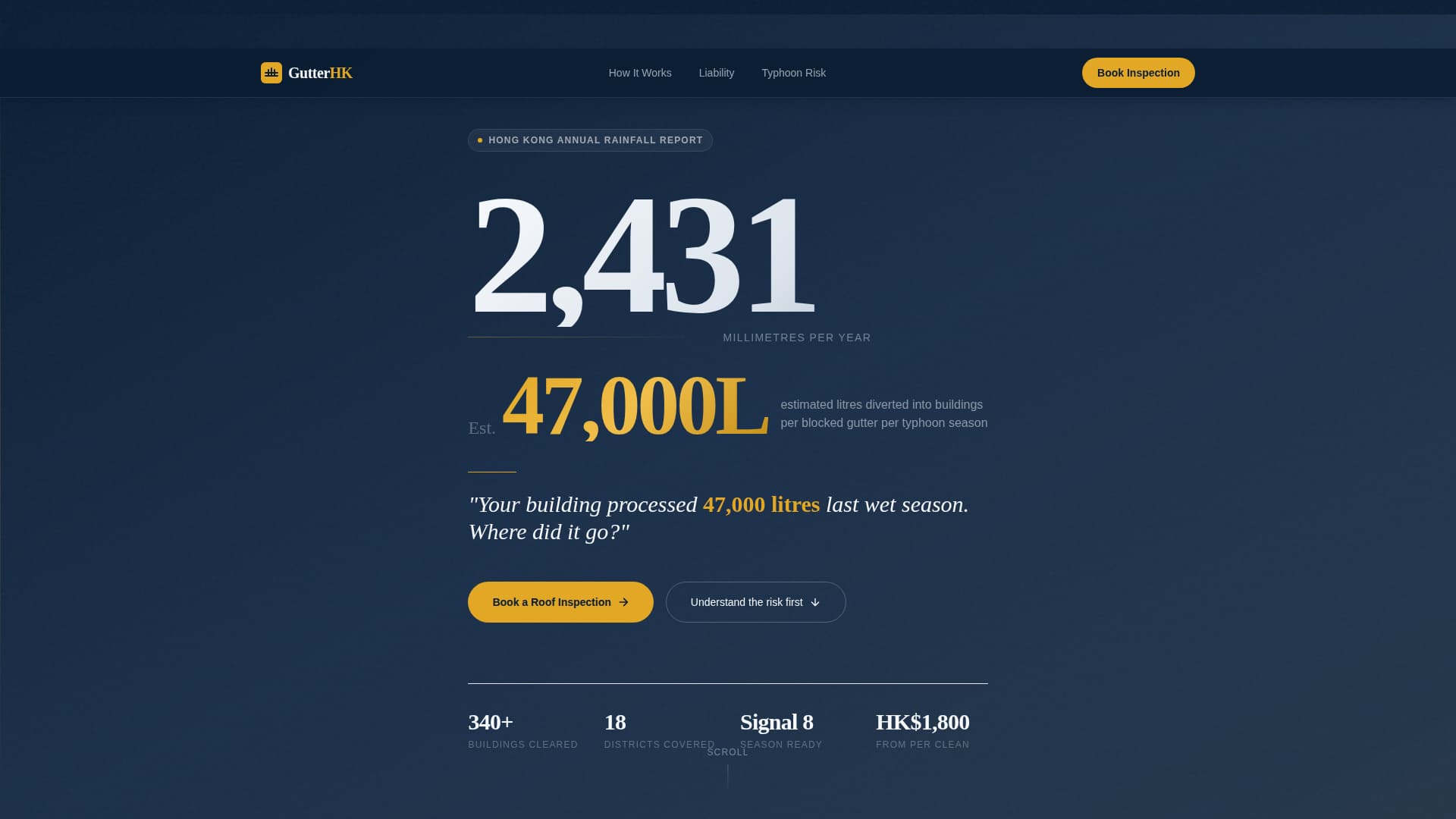 Gutterhk - Authoritative Drainage Landing Page Template