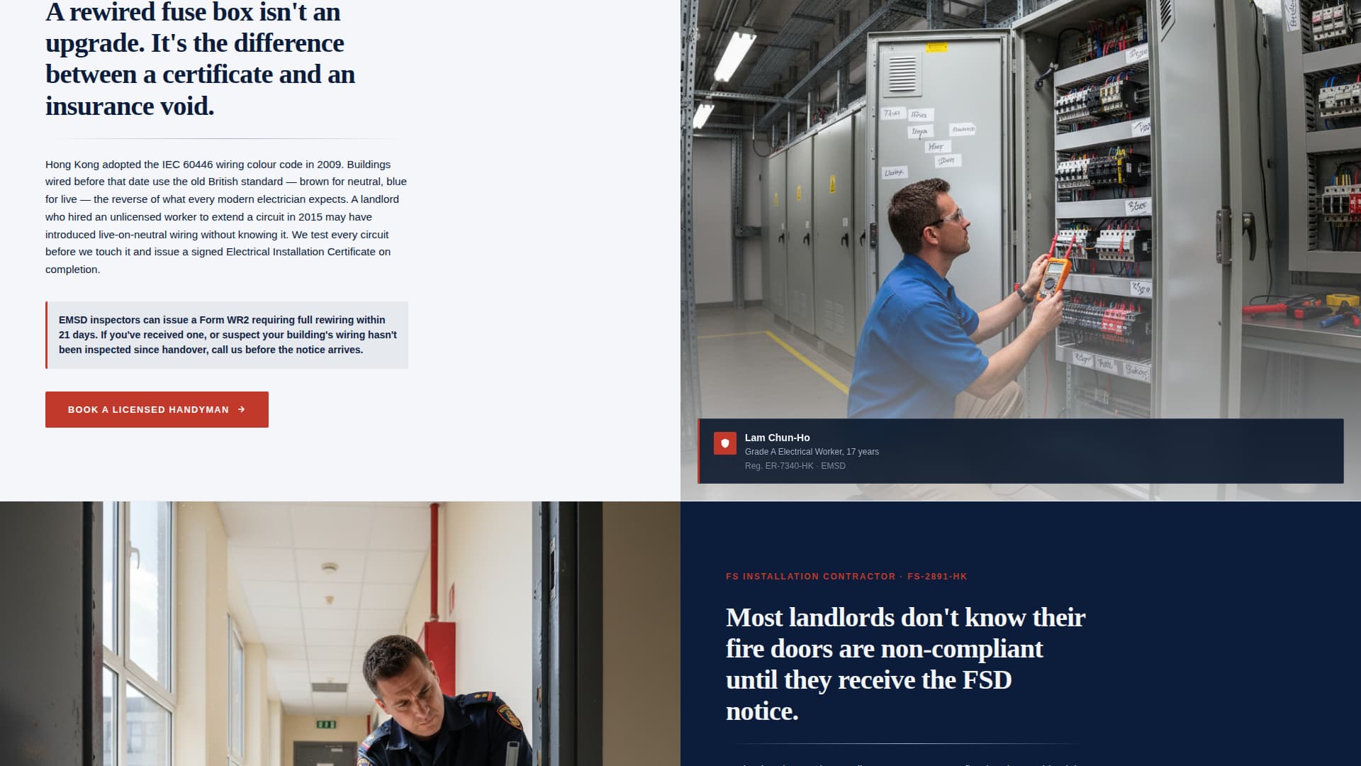 Fixman - Trusted Handyman Landing Page Template