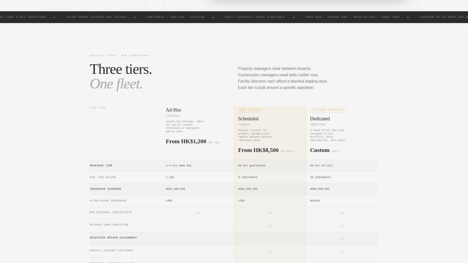 Dispatch — Rapid Clutter Hauling Landing Page Template