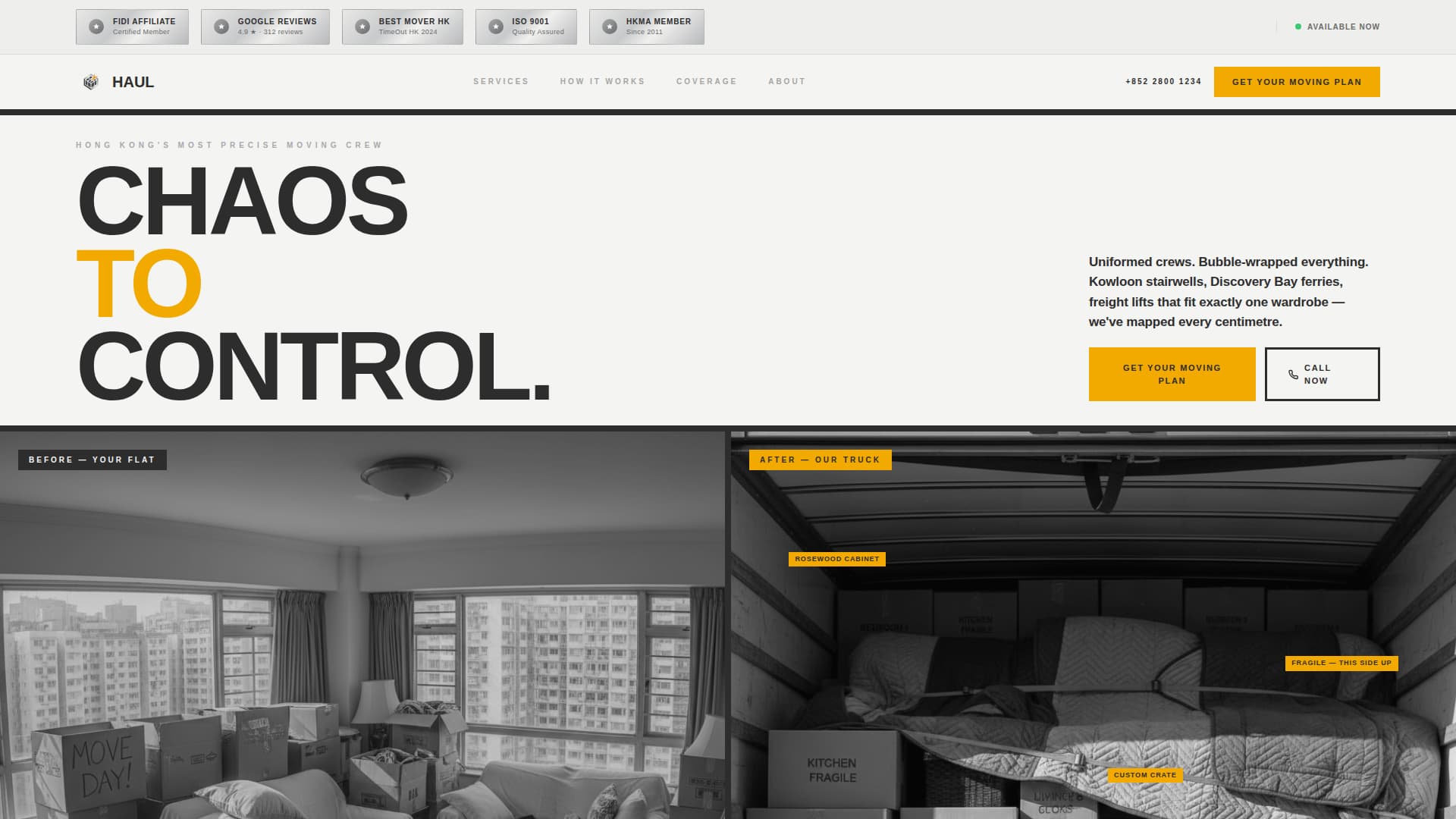 Shift — Professional Commercial Movers Landing Page Template