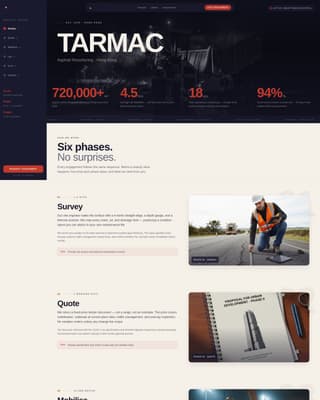 Tarmac - Authoritative Paving Landing Page Template