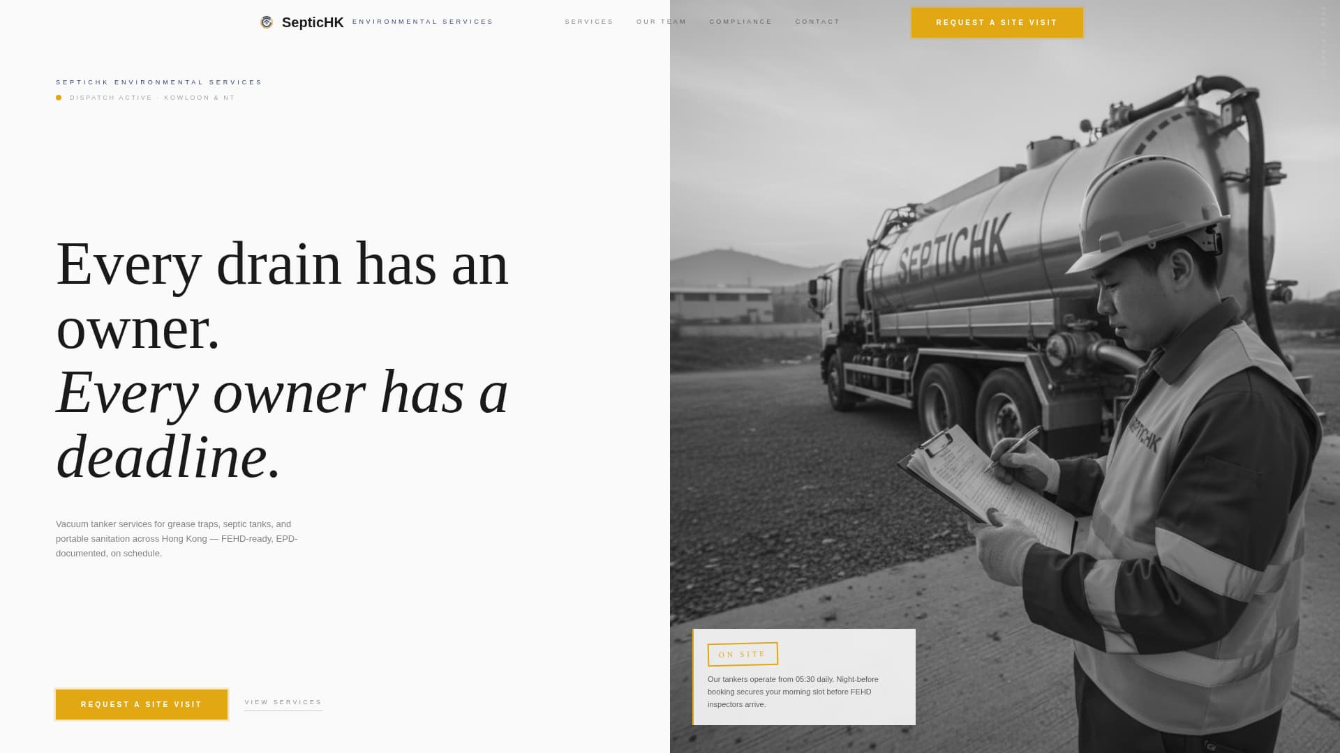 Septic - Precision Services Landing Page Template