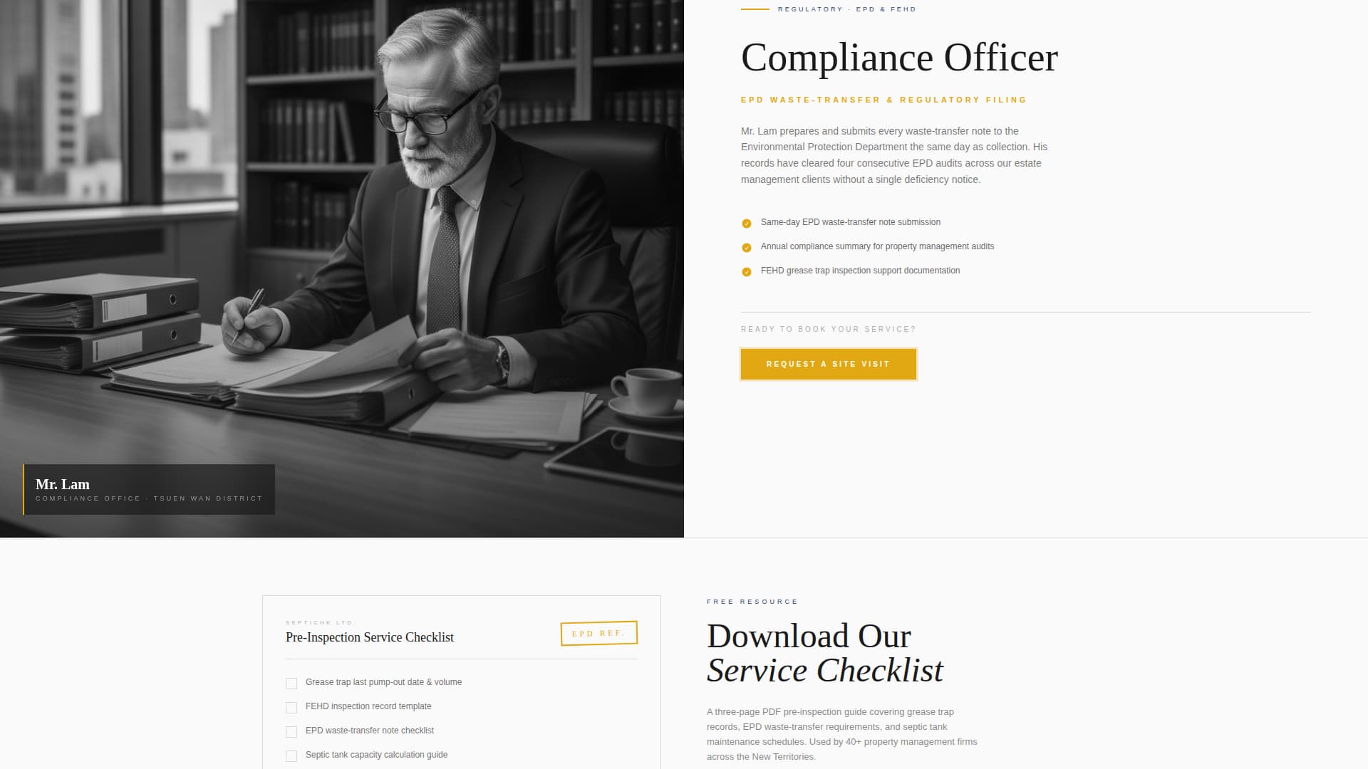 Septic - Precision Services Landing Page Template