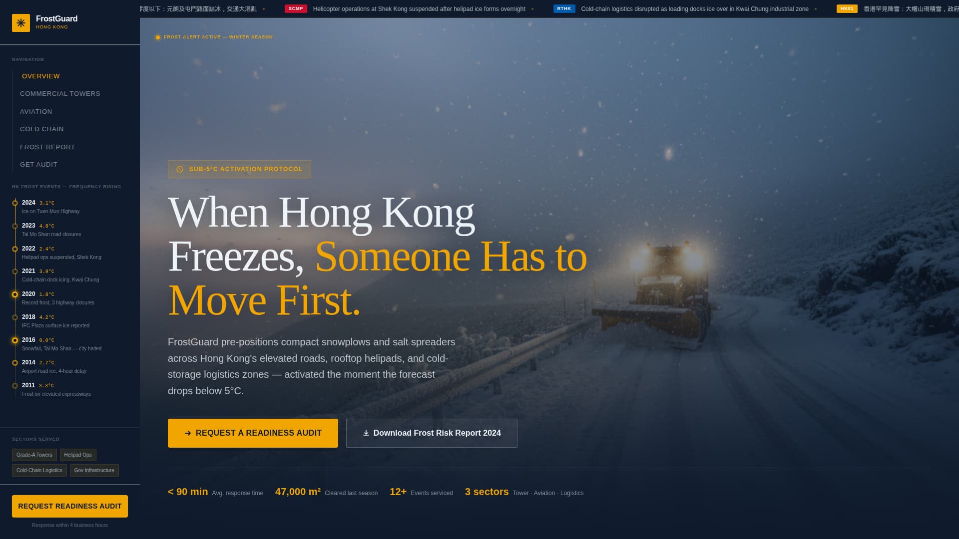Frostguard - Urgent Snowremoval Landing Page Template