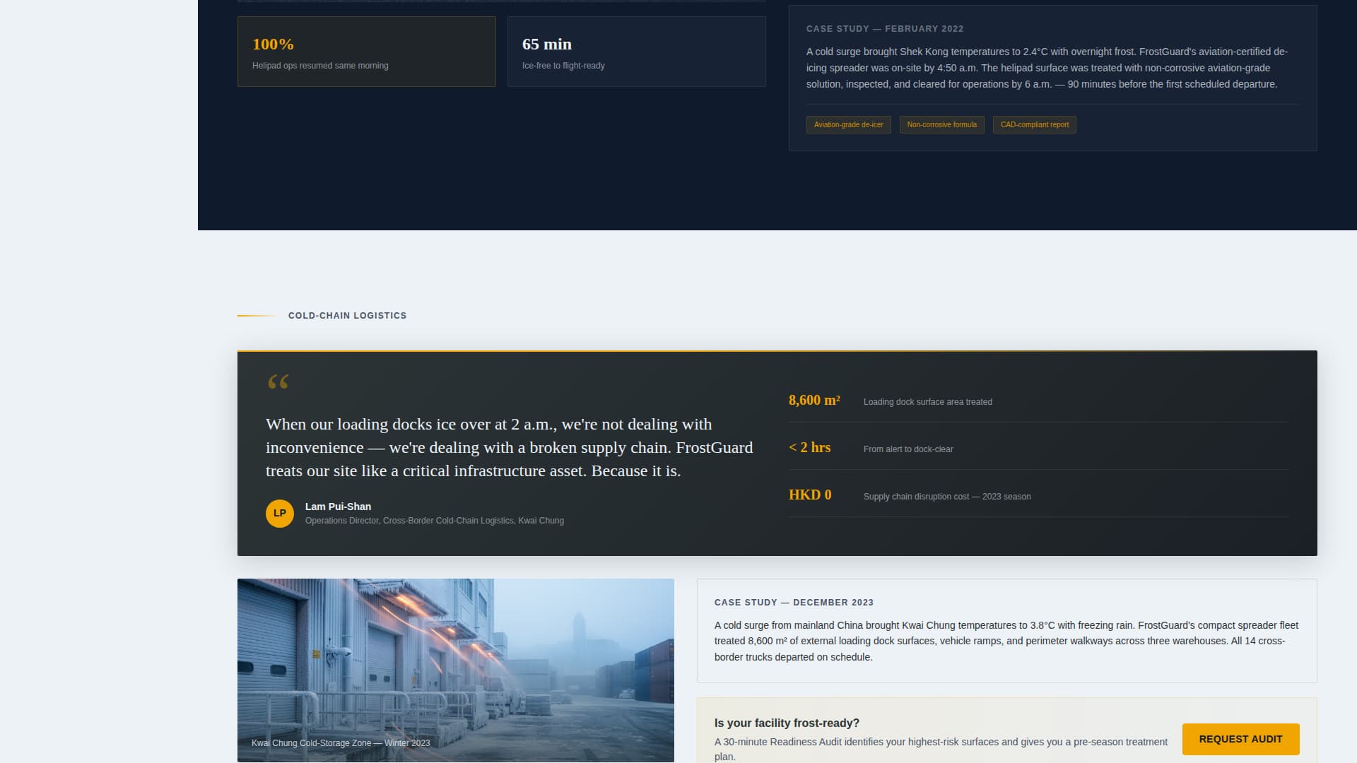 Frostguard - Urgent Snowremoval Landing Page Template