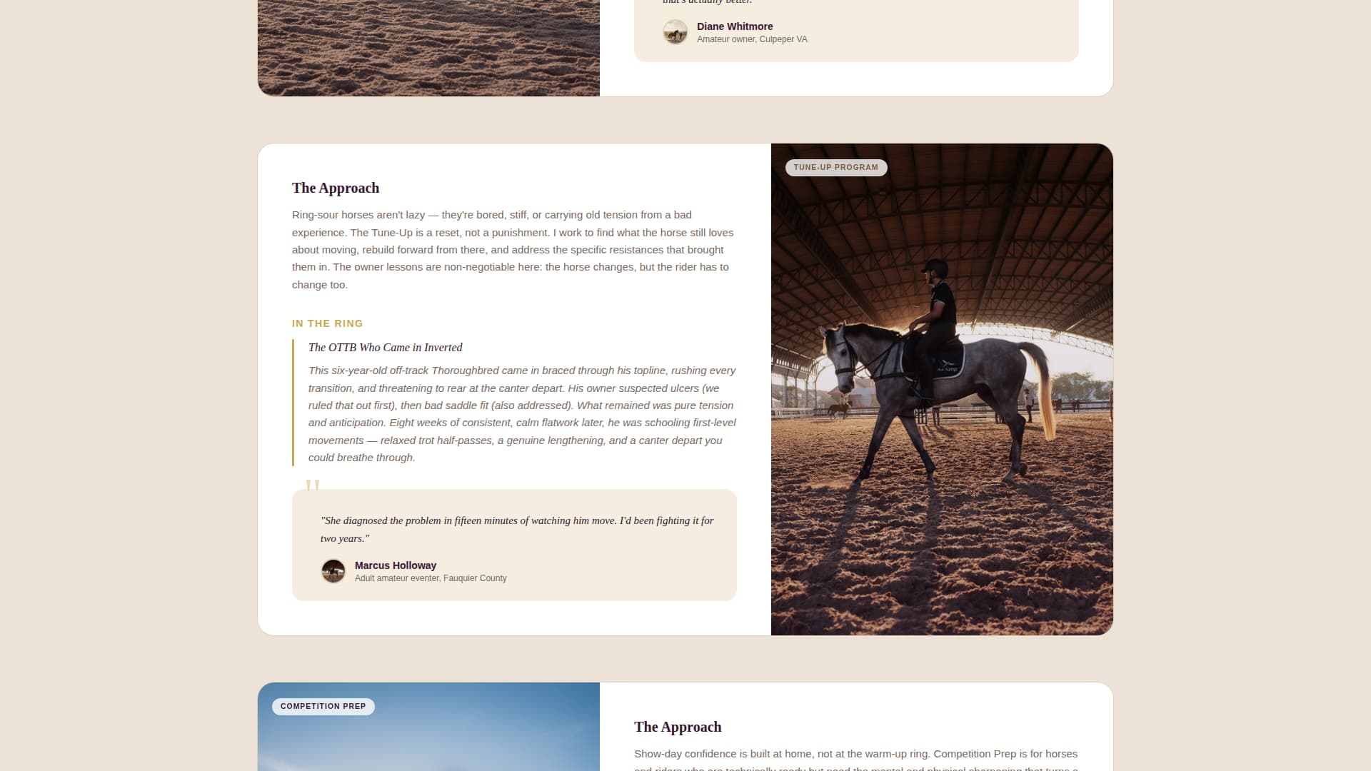 Gait - Trusted Horsetrainer Landing Page Template