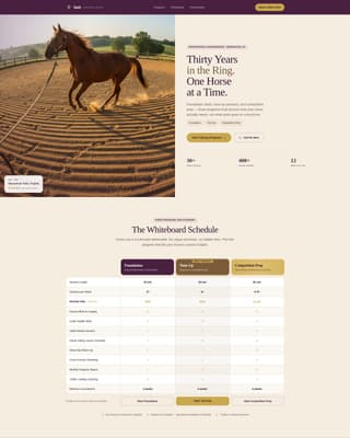 Gait - Trusted Horsetrainer Landing Page Template