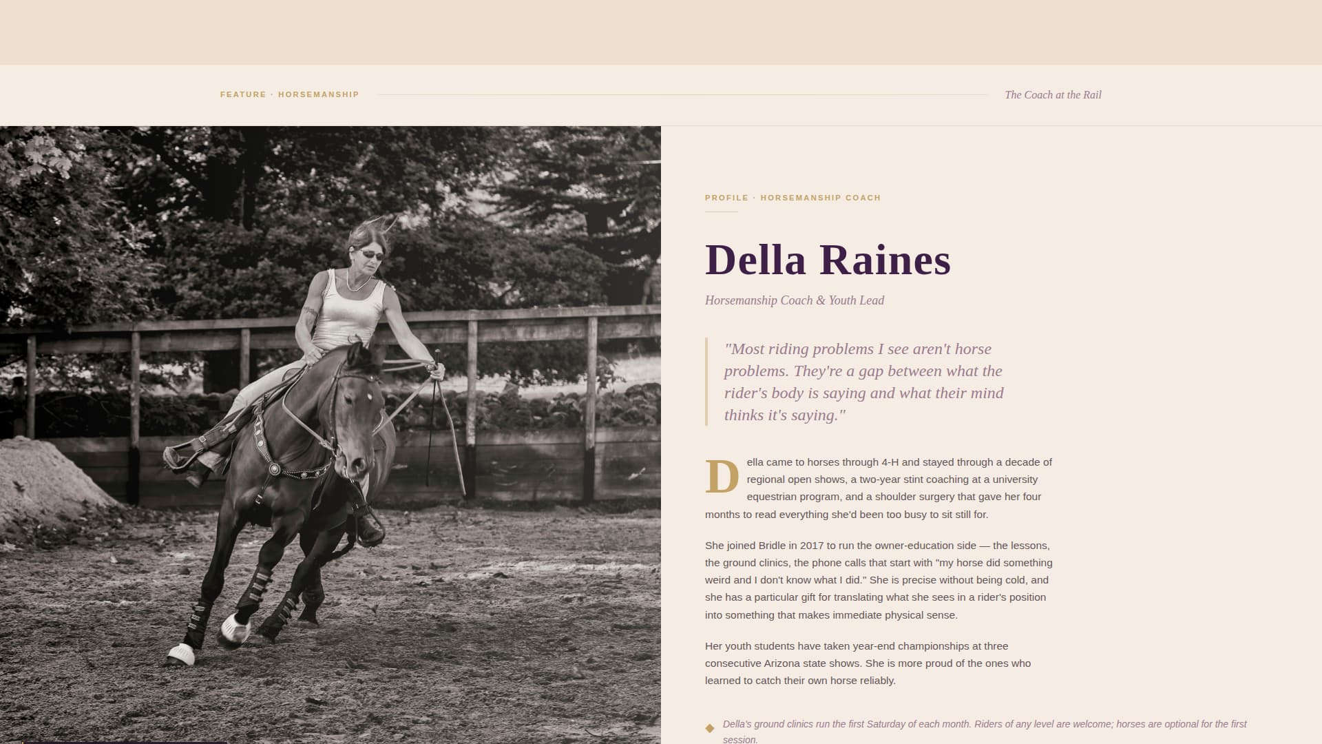 Bridle - Authoritative Equestrian Landing Page Template