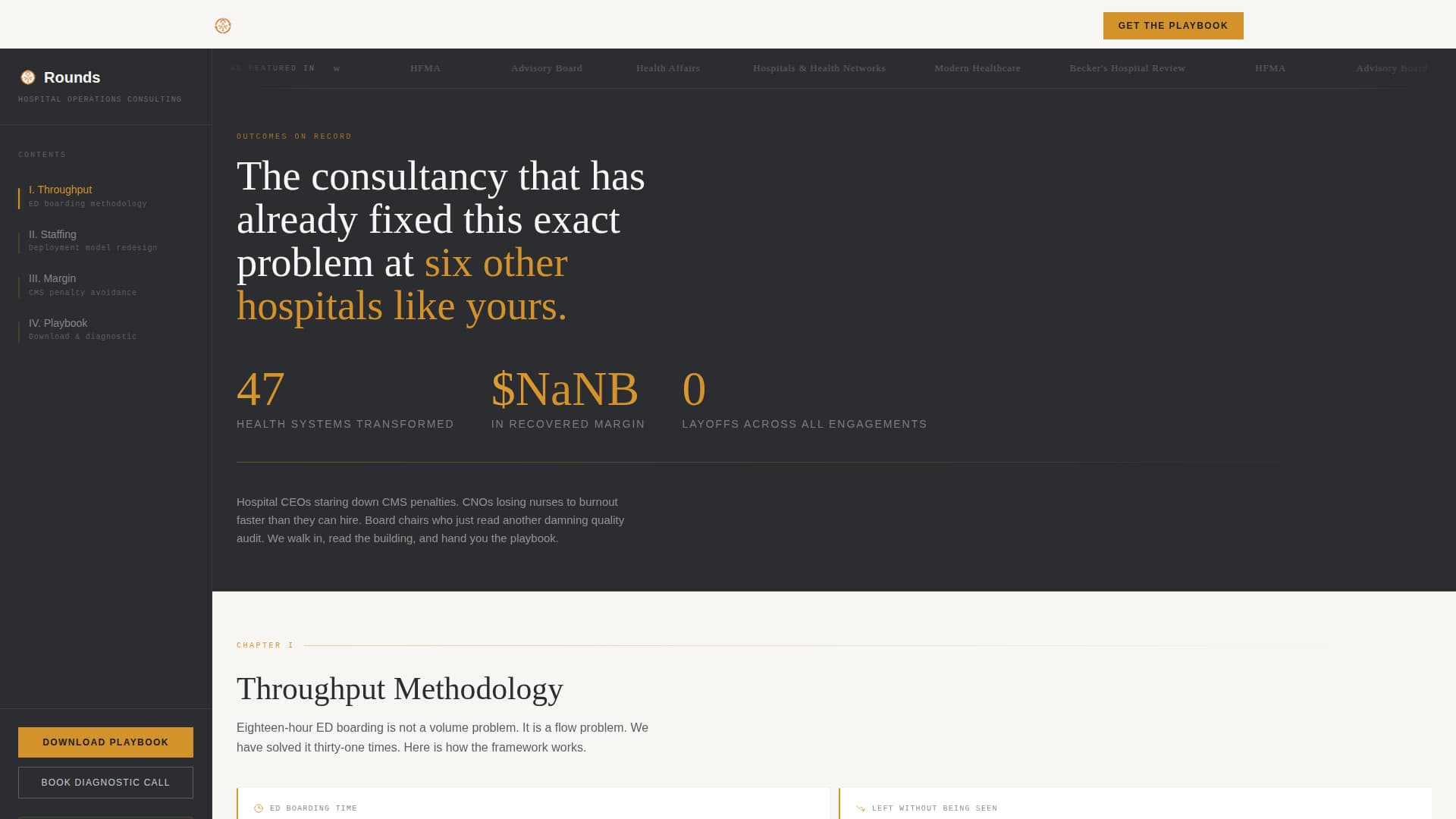 Rounds — Credible Clinical Assessment Landing Page Template
