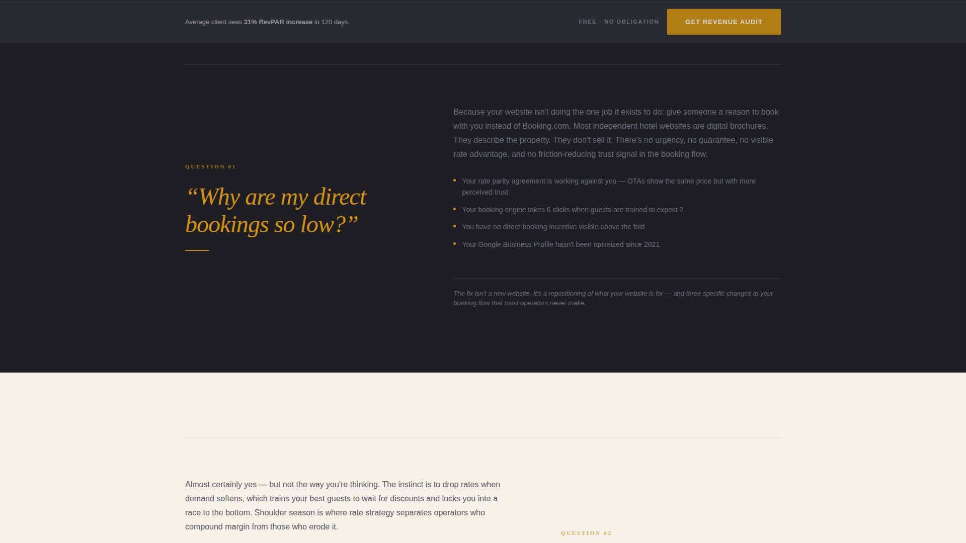 Occupancy - Authoritative Hospitalityconsulting Landing Page Template