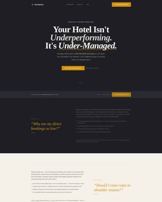 Occupancy - Authoritative Hospitalityconsulting Landing Page Template