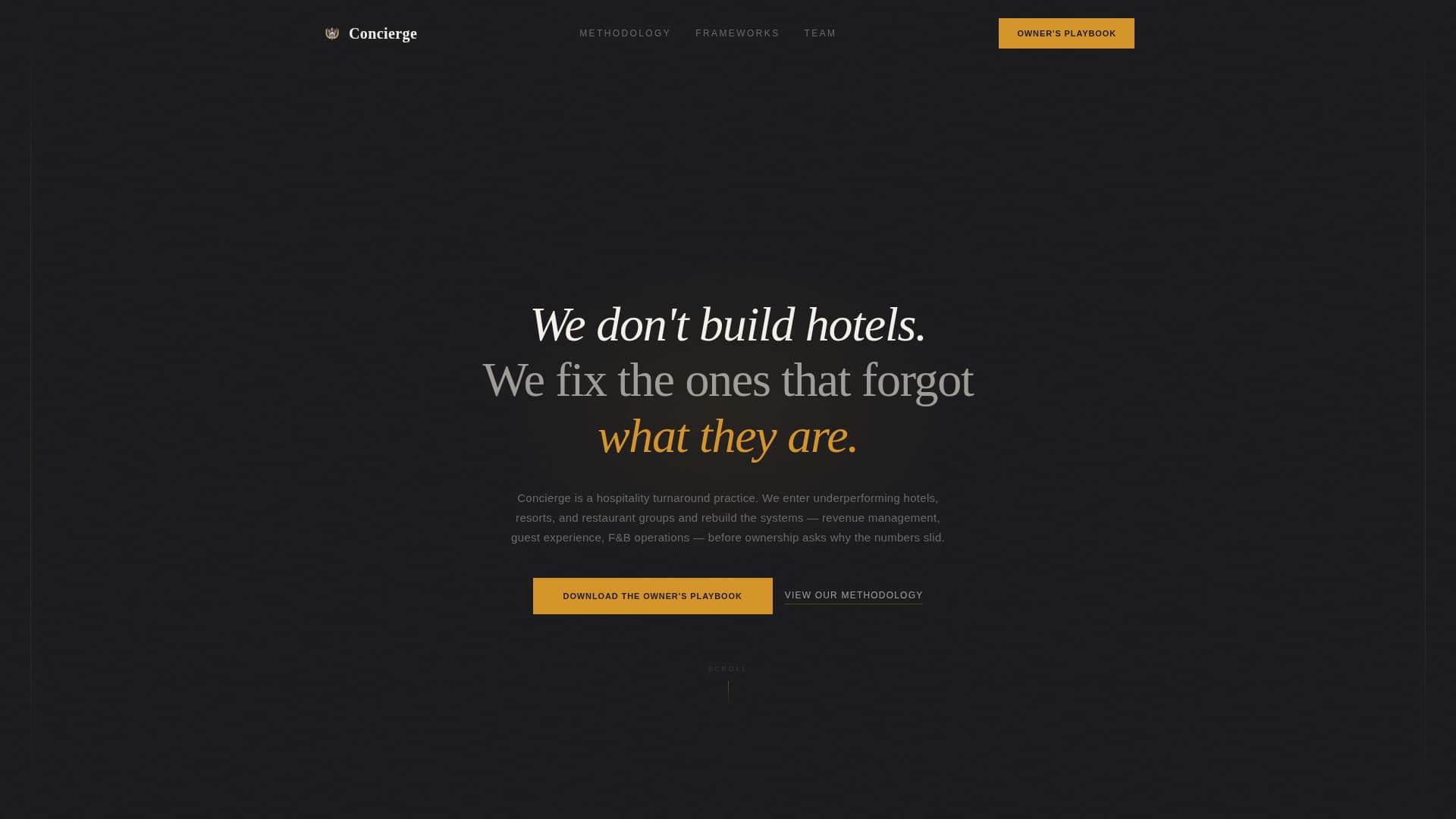 Concierge - Elite Hospitality Landing Page Template