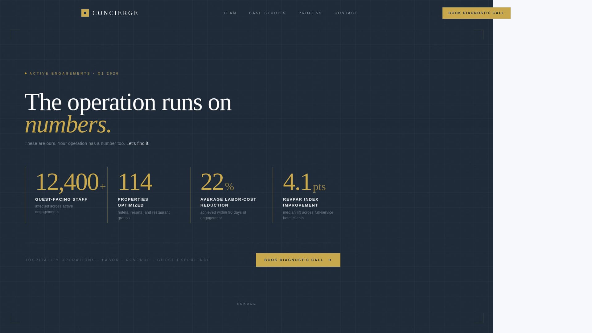 Concierge - Precision Hospitality Landing Page Template