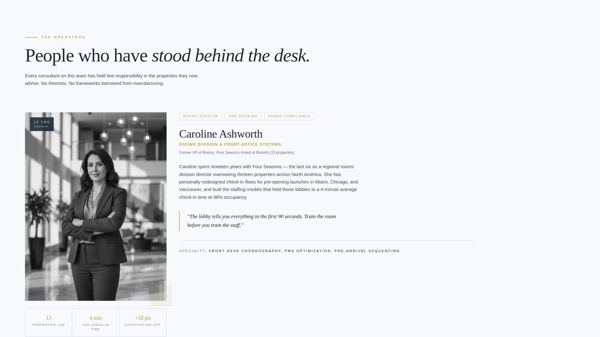 Concierge - Precision Hospitality Landing Page Template