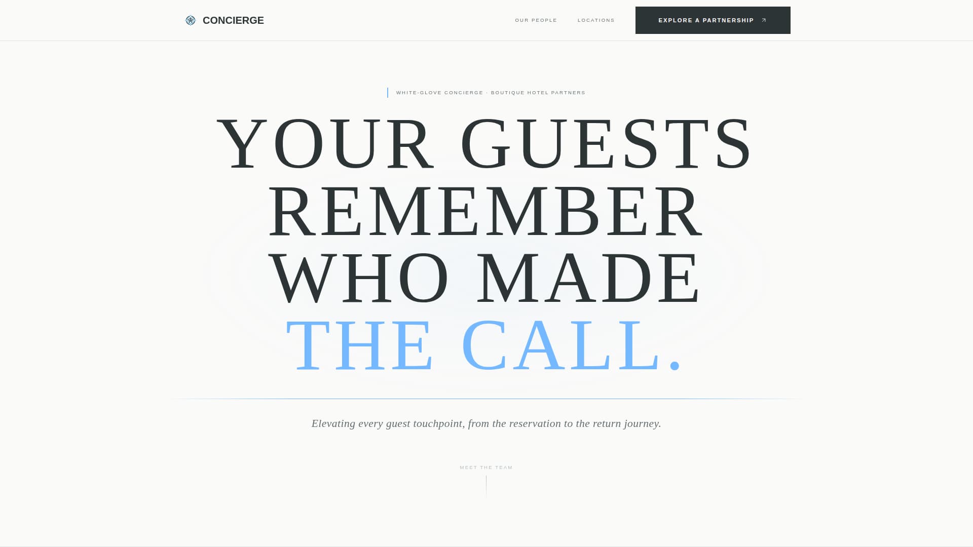 Concierge - Elevated Hospitality Landing Page Template
