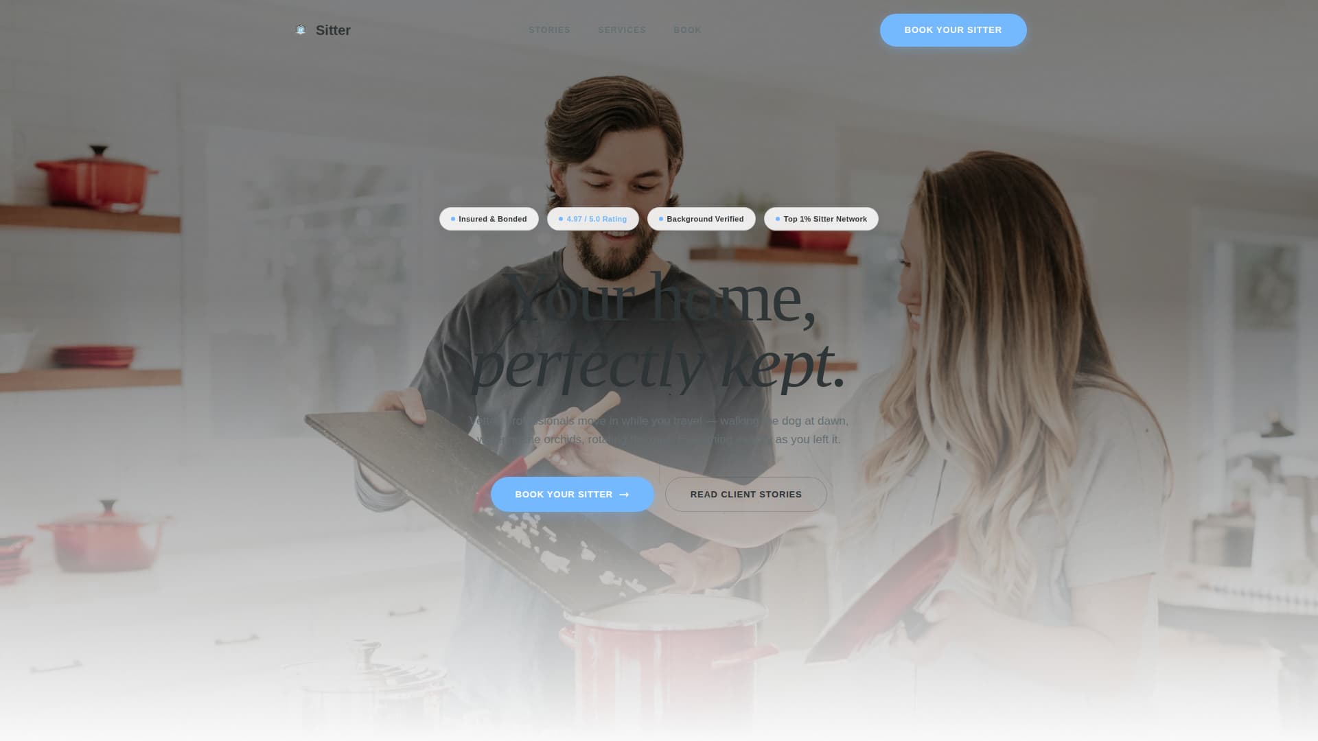 Sitter - Elite Housesitting Landing Page Template